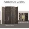 4 delige kamerscherm, opvouwbare privacy scherm, privacy wand voor woonkamer, slaapkamer, thuiskantoor, bruin 7
