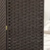 4 delige kamerscherm, opvouwbare privacy scherm, privacy wand voor woonkamer, slaapkamer, thuiskantoor, bruin 9