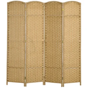 4 delige kamerscherm, opvouwbare privacy scherm, privacy wand voor woonkamer, slaapkamer, thuiskantoor, natuur 1