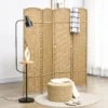 4 delige kamerscherm, opvouwbare privacy scherm, privacy wand voor woonkamer, slaapkamer, thuiskantoor, natuur 2