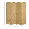 4 delige kamerscherm, opvouwbare privacy scherm, privacy wand voor woonkamer, slaapkamer, thuiskantoor, natuur 4
