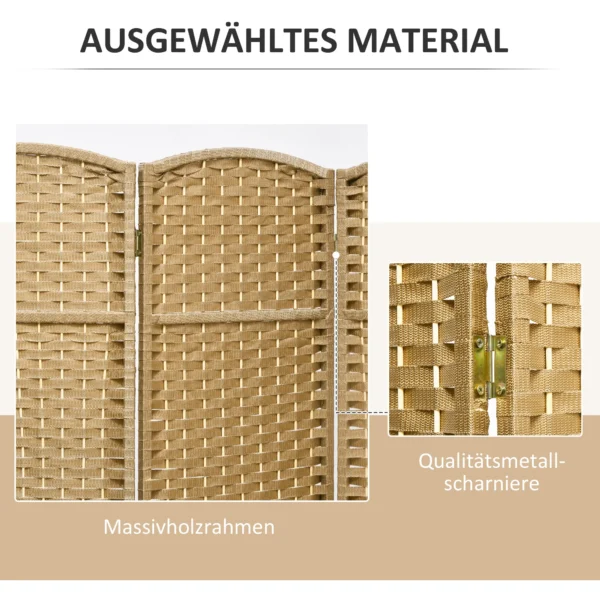 4 delige kamerscherm, opvouwbare privacy scherm, privacy wand voor woonkamer, slaapkamer, thuiskantoor, natuur 7