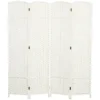 4 delige kamerscherm, opvouwbare privacy scherm, privacy wand voor woonkamer, slaapkamer, thuiskantoor, wit 1