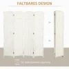 4 delige kamerscherm, opvouwbare privacy scherm, privacy wand voor woonkamer, slaapkamer, thuiskantoor, wit 6