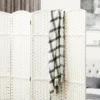 4 delige kamerscherm, opvouwbare privacy scherm, privacy wand voor woonkamer, slaapkamer, thuiskantoor, wit 8