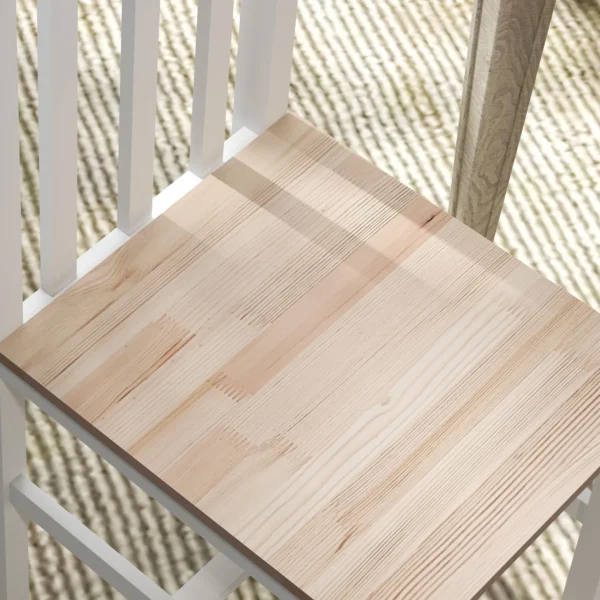 4 delige set keukenstoelen eetkamerstoelen stoelen, massief hout, modern design, 38,5 cm x 47,5 cm x 99 cm, natuur 10