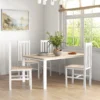 4 delige set keukenstoelen eetkamerstoelen stoelen, massief hout, modern design, 38,5 cm x 47,5 cm x 99 cm, natuur 2
