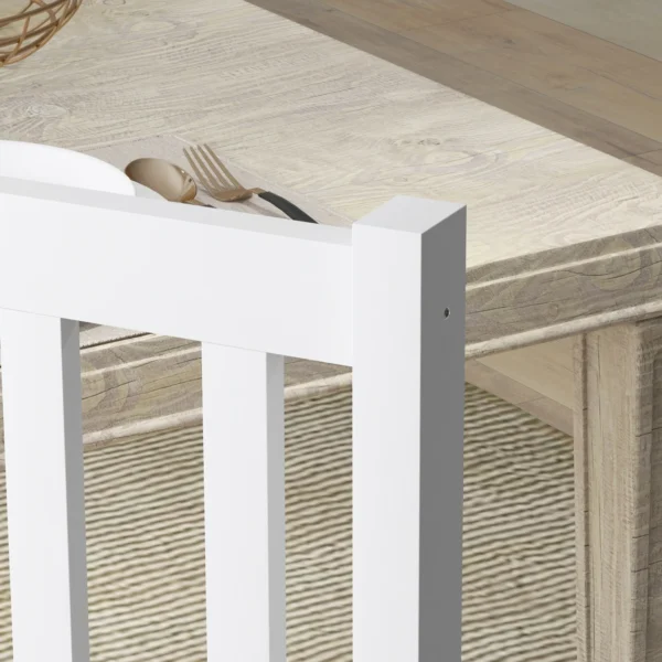 4 delige set keukenstoelen eetkamerstoelen stoelen, massief hout, modern design, 38,5 cm x 47,5 cm x 99 cm, natuur 9