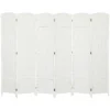 6 delige kamerverdeler, opvouwbare privacy scherm, privacy wand voor woonkamer, slaapkamer, thuiskantoor, wit 1