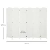 6 delige kamerverdeler, opvouwbare privacy scherm, privacy wand voor woonkamer, slaapkamer, thuiskantoor, wit 4