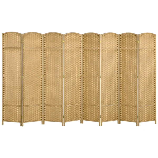 8 delige kamerverdeler, opvouwbare privacy scherm, privacy wand voor woonkamer, slaapkamer, thuiswerkplek, natuur 1