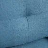 Accentstoel met knoopstiksels, gestoffeerde stoel, afneembare kussens, zwart + goud + blauw 8
