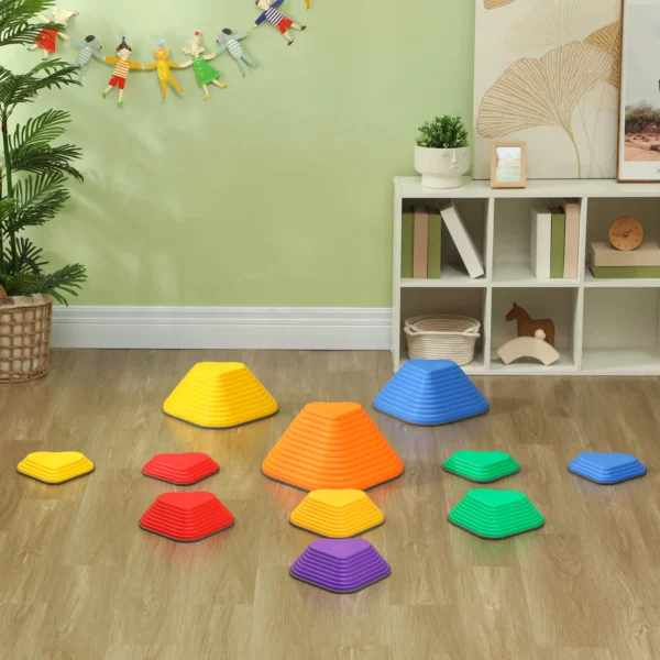 Aiyaplay balans stapstenen, set van 11, stapelbaar & lichtgewicht, antislip, voor binnen/buiten 9