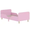Aiyaplay kinderbedframe, enkel bedframe voor kinderen, veiligheidshek, klein bed voor kinderkamer, mdf, zonder matras, roze 7