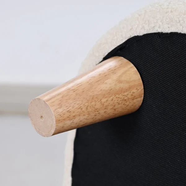 Aiyaplay kinderstoel, pluche stoel met berenoren, fleece hoes, schuimstof, beige 10