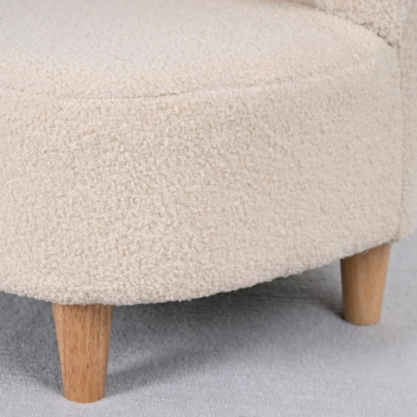 Aiyaplay kinderstoel, pluche stoel met berenoren, fleece hoes, schuimstof, beige 9