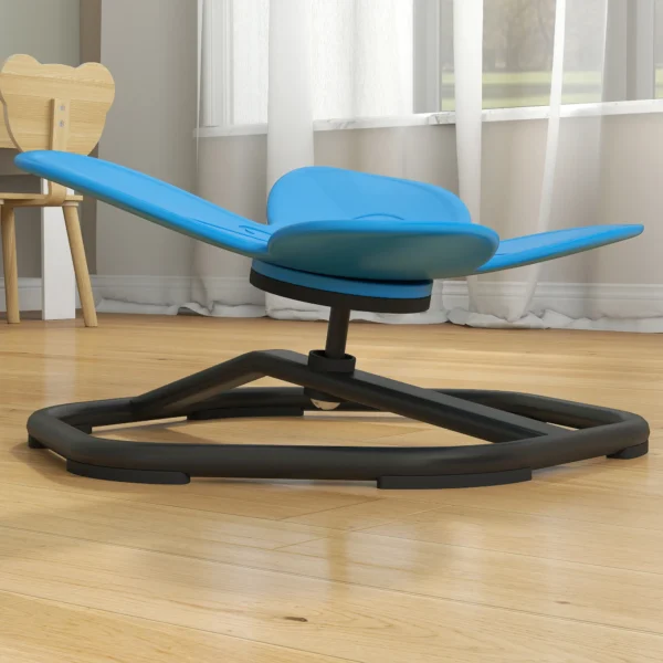 Aiyaplay sensorische draaistoel voor kinderen, vlinder vorm, bevordert balans en coördinatie, kunststof, metaal, blauw 10