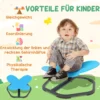 Aiyaplay sensorische draaistoel voor kinderen, vlinder vorm, bevordert balans en coördinatie, kunststof, metaal, blauw 5