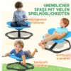 Aiyaplay sensorische draaistoel voor kinderen, vlinder vorm, bevordert balans en coördinatie, kunststof, metaal, blauw 7