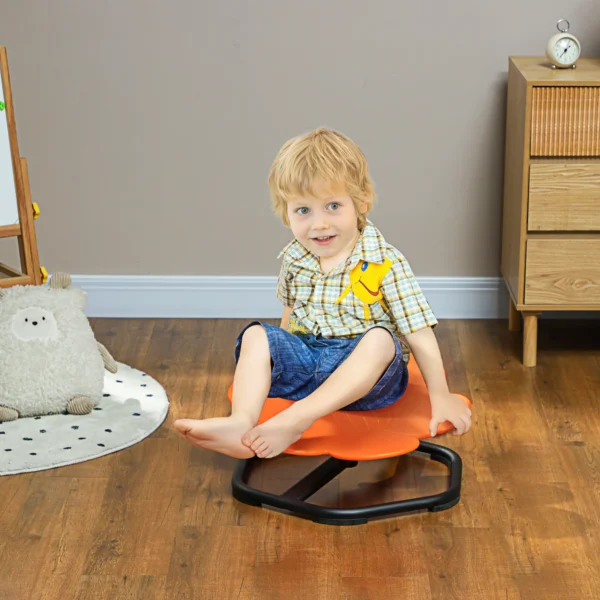 Aiyaplay sensorische kinderstoel, draaistoel voor autisme, sensorische balanstraining zitplaats kunststof oranje 2
