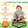 Aiyaplay sensorische kinderstoel, draaistoel voor autisme, sensorische balanstraining zitplaats kunststof oranje 5