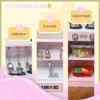 Aiyaplay speelkeukenset met potten, schoolbord, telefoon, ijsmachine, fornuis, 83,8 x 26,8 x 81 cm, roze 10