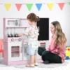 Aiyaplay speelkeukenset met potten, schoolbord, telefoon, ijsmachine, fornuis, 83,8 x 26,8 x 81 cm, roze 2
