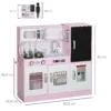 Aiyaplay speelkeukenset met potten, schoolbord, telefoon, ijsmachine, fornuis, 83,8 x 26,8 x 81 cm, roze 4