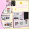 Aiyaplay speelkeukenset met potten, schoolbord, telefoon, ijsmachine, fornuis, 83,8 x 26,8 x 81 cm, roze 7