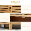 Badkamerkast, badkamerdressoir met lamellendeuren, badplank, bamboehout, natuurhout 7