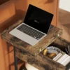 Bijzettafel nachtkastje met stekkerdoos, 2 niveaus, usb aansluitingen opbergruimte 60 x 29,8 x 58,5 cm rustiek bruin 10