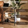 Bijzettafel nachtkastje met stekkerdoos, 2 niveaus, usb aansluitingen opbergruimte 60 x 29,8 x 58,5 cm rustiek bruin 6