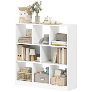 Boekenkast staande kast, 8 planken, 97,5 x 30 x 100 cm, wit 1
