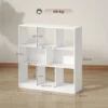 Boekenkast staande kast, 8 planken, 97,5 x 30 x 100 cm, wit 4