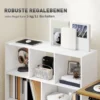 Boekenkast staande kast, 8 planken, 97,5 x 30 x 100 cm, wit 7