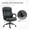 Bureaustoel, ergonomische bureaustoel, draaistoel met gevoerde armleuning, tot 220 kg belastbaar, grijs 8