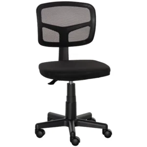 Bureaustoel ergonomische bureaustoel, in hoogte verstelbare draaistoel, ruimtebesparend zwart 1