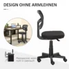 Bureaustoel ergonomische bureaustoel, in hoogte verstelbare draaistoel, ruimtebesparend zwart 6