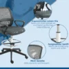 Bureaustoel ergonomische bureaustoel met armleuningen en verstelbare voetenring netbekleding grijs 9