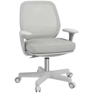 Bureaustoel, ergonomische bureaustoel met draaifunctie, in hoogte verstelbaar 55 x 48 x 82,5 94,5 cm grijs 1