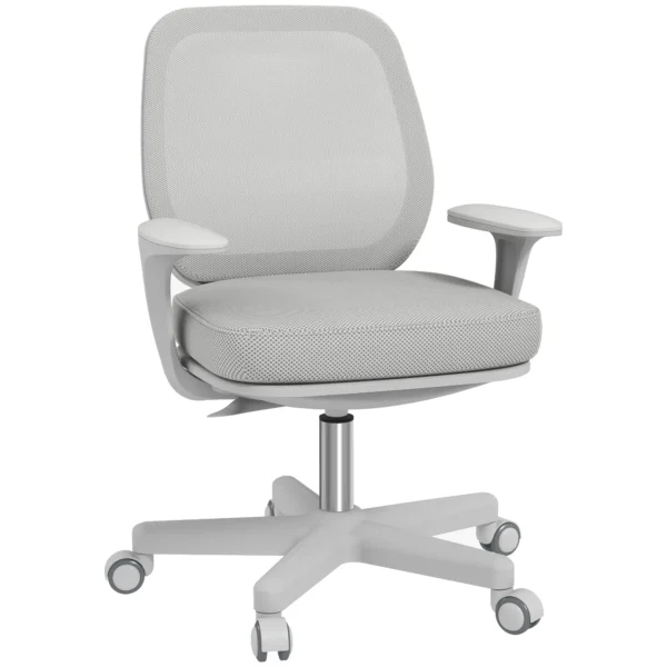 Bureaustoel, ergonomische bureaustoel met draaifunctie, in hoogte verstelbaar 55 x 48 x 82,5 94,5 cm grijs 1