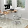 Bureaustoel, ergonomische bureaustoel met draaifunctie, in hoogte verstelbaar 55 x 48 x 82,5 94,5 cm grijs 2