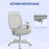 Bureaustoel, ergonomische bureaustoel met draaifunctie, in hoogte verstelbaar 55 x 48 x 82,5 94,5 cm grijs 6