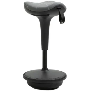 Bureaustoel met draaifunctie, ergonomische kruk, in hoogte verstelbaar 65,5 83,5 cm 120° kantelbaar grijs 1