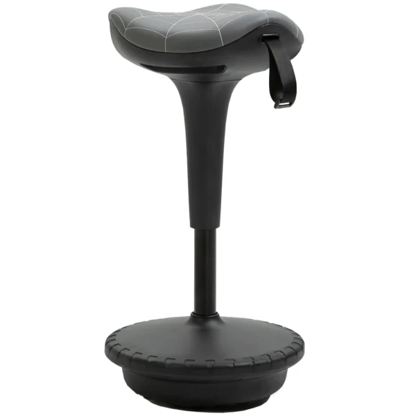 Bureaustoel met draaifunctie, ergonomische kruk, in hoogte verstelbaar 65,5 83,5 cm 120° kantelbaar grijs 1