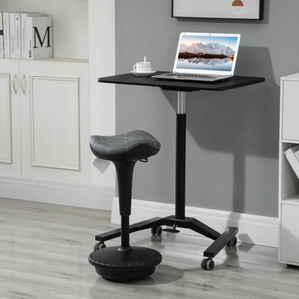 Bureaustoel met draaifunctie, ergonomische kruk, in hoogte verstelbaar 65,5 83,5 cm 120° kantelbaar grijs 2