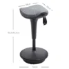 Bureaustoel met draaifunctie, ergonomische kruk, in hoogte verstelbaar 65,5 83,5 cm 120° kantelbaar grijs 4