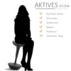 Bureaustoel met draaifunctie, ergonomische kruk, in hoogte verstelbaar 65,5 83,5 cm 120° kantelbaar grijs 6