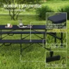Campingbank, kunststof buitenbank, 240 kg draagvermogen, zwart 6