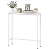 Console tafel gangtafel met verstelbare voetkussentjes, kantelbeveiliging 75 x 24 x 76 cm voor kleine ruimte wit 1